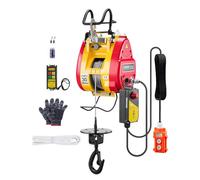 VEVOR Palan Électrique 2 en 1, 500 kg, Treuil Électrique Portable de Levage 1500 W Hauteur de Levage 30 m Vitesse 11 m/min Télécommande Filaire et Sans Fil, pour Garage, Entrepôt, Usine, Remorquage