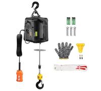 VEVOR Palan Électrique 2 en 1 Treuil Électrique Portable 498,95 kg Treuil de Levage 1500 W Hauteur de Levage 7 m Vitesse de Levage 4 m/min Télécommande Filaire pour Garage Entrepôt Usine Remorquage