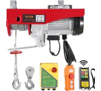 VEVOR Palan électrique, 2200 lbs 230 V treuil électrique avec 328 ft de télécommande sans fil et 14 ft de télécommande filaire, 40 ft de hauteur de levage avec câble simple, élingues simples/doubles,