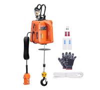 VEVOR Palan Électrique 3 en 1, 500 kg, Treuil Électrique Portable de Levage 1500 W Hauteur de Levage 9,1 m Vitesse 4,88 m/min Télécommande Filaire et Sans Fil, pour Garage Entrepôt Usine Remorquage