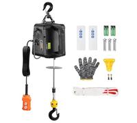 VEVOR Palan Électrique 3 en 1 Treuil Électrique Portable 498,95 kg Treuil de Levage 1500 W Hauteur de Levage 7 m Vitesse 4 m/min Télécommande Filaire et Sans Fil pour Garage Entrepôt Usine Remorquage
