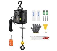 VEVOR Palan Électrique 3 en 1 Treuil Électrique Portable 498,95 kg Treuil de Levage 1500 W Hauteur de Levage 7 m Vitesse 4 m/min Télécommande Filaire et Sans Fil pour Garage Entrepôt Usine Remorquage
