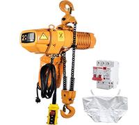 VEVOR Palan Électrique à Chaîne 2000 kg Palan Électrique Hauteur Levage 6,1 m pour Pont Roulant, Usine, Entrepôt, Garage, Triphasé, avec Télécommande sans Fil 100 m Filaire 4,8 m, Chaîne Double G100