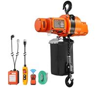 VEVOR Palan Électrique à Chaîne 500 kg Palan Électrique Hauteur Levage 6 m pour Usines, Entrepôts, Garages, Pont Roulant, Monophasé 230 V, avec Télécommande sans Fil 100 m Filaire 4,5 m, Chaîne G100