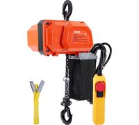VEVOR Palan électrique à chaîne, capacité 150 kg, hauteur de levage 3 m, vitesse 2,3 m/min, 230 V, pont roulant monophasé avec chaîne G80, télécommande filaire 3 m pour garage, magasin