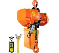 VEVOR Palan Électrique à Chaîne, Charge 1996 kg, Hauteur de Levage 6 m, 230 V, 50 Hz, 3,5 kW, Grue Aérienne Triphasée avec Chaîne G100, Télécommande Sans Fil 100 m, pour Garage, Atelier, Hôtel, Maison