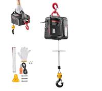 VEVOR Palan Électrique Portable 2 en 1 Treuil Électrique 500 kg Treuil de Levage 1500 W pour Usine Entrepôt Garage, Hauteur de Levage 7,6 m Vitesse 5 m/min, Commande Manuelle et Télécommande Filaire