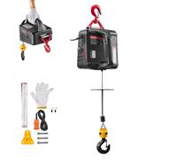 VEVOR Palan Électrique Portable 2 en 1 Treuil Électrique 500 kg Treuil de Levage 1500 W pour Usine Entrepôt Garage, Hauteur de Levage 7,6 m Vitesse 5 m/min, Commande Manuelle et Télécommande Filaire