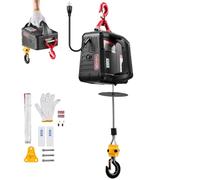 VEVOR Palan Électrique Portable 2 en 1 Treuil Électrique 500 kg Treuil de Levage 1500 W pour Usine Entrepôt Garage, Hauteur de Levage 7,6 m Vitesse 5 m/min, Commande Manuelle et Télécommande sans Fil