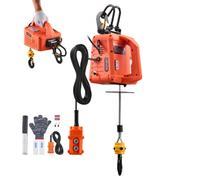 VEVOR Palan Électrique Portable 3 en 1 Treuil Électrique 500 kg Treuil Levage 1500 W pour Usine Entrepôt Garage, Hauteur Levage 7,6 m Vitesse 5 m/min, Commande Manuelle Télécommande Filaire sans Fil