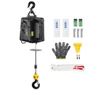 VEVOR Palan Électrique 2 en 1 Treuil Électrique Portable 498,95 kg Treuil de Levage 1500 W Hauteur de Levage 7 m Vitesse de Levage 4 m/min Télécommande Sans Fil pour Garage Entrepôt Usine Remorquage