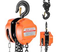 VEVOR Palan Manuel à Chaîne, Capacité Charge 3 T, Hauteur de Levage 3 m, avec Crochet Robuste, Chaîne G80, Système de Frein à Double Cliquet, Levage de Marchandise pour Garages, Chantiers, Entrepôts