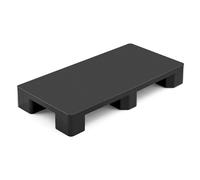 VEVOR Palette en Plastique Lot de 1, Palette de Sol avec Pieds de Support, Résistante à l'Humidité, Capacité de Charge jusqu'à 1000 kg, pour Sous-Sol, Entrepôt et Supermarché, 1000x500x136 mm, Noir