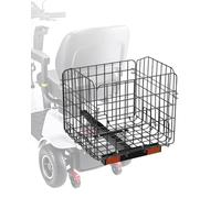 VEVOR Panier Arrière de Scooter de Mobilité Métallique Pliable Robuste, 450 x 450 x 390 mm, Capacité de Charge 15 kg, Fonctionne avec Récepteur 25,4 mm, Compatible avec la Plupart Scooters de Mobilité