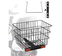 VEVOR Panier Arrière de Scooter de Mobilité Métallique Robuste, 39x30x30 cm, Capacité de Charge 10 kg, avec Poignée, Fonctionne avec Récepteur 25,4 mm, Compatible avec la Plupart Scooters de Mobilité