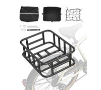 VEVOR Panier Arrière de Vélo de Taille Moyenne, avec Filet de Chargement, Doublure et Housse Imperméable, pour Transport Chiens, Animaux de Compagnie, Fruits et Légumes, Courses, Outils Montage Inclus
