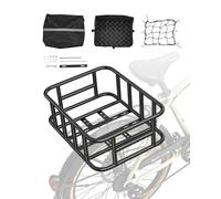 VEVOR Panier Arrière de Vélo de Taille Moyenne, avec Filet de Chargement, Doublure et Housse Imperméable, pour Transport Chiens, Animaux de Compagnie, Fruits et Légumes, Courses, Outils Montage Inclus