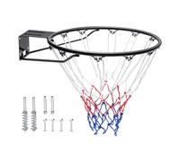 VEVOR Panier de Basket Diamètre Extérieur 485 mm Cerceau de Basket-Ball en Acier au Carbone avec Filet But de Basket-Ball Mural Pièce de Remplacement pour Entraînement Basket-Ball Extérieur Intérieur