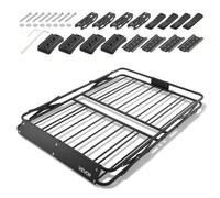 VEVOR Panier de Toit pour Voiture, 1168x914x102 mm, Porte Bagage Voiture, Cadre Forme X Pliable, Capacité 90,72 kg, Galerie de Toit Universelle en Acier Allié pour SUV Camionnette, pour Toutes Saisons