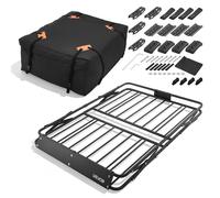 Panier de Toit pour Voiture-VEVOR-1295x914x102 mm, Porte Bagage Voiture, Galerie de Toit Universelle pour SUV, Camionnette