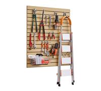 VEVOR Panneau à Lattes Mural Garage, 1220x1220 mm, Panneau Rangement Outils MDF avec Conception Modulaire, Porte-outils Muraux pour Affichage, Organisation, Stockage, Atelier, Artisanal, Couleur Bois