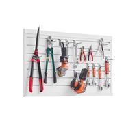 VEVOR Panneau à Lattes Mural Garage, 1225 x 645 mm, Panneau Rangement Outils en PVC avec Conception Modulaire, Porte-outils Muraux pour Affichage, Organisation, Stockage, Atelier, Artisanal, Blanc