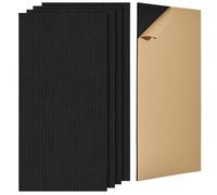 VEVOR Panneau Acoustique, Lot de 5, Mousse Acoustique Mural Autocollant 120 x 60 x 1 cm Panneaux Insonorisants Fibre de Polyester Haute Densité, Isolation Phonique pour Maison, Studio, Bureau, Noir