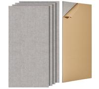 VEVOR Panneau Acoustique, Lot de 5, Mousse Acoustique Mural Autocollant 120x60x1 cm Panneaux Insonorisants Fibre Polyester Haute Densité, Isolation Phonique pour Maison, Studio, Bureau, Couleur Camel