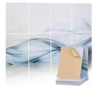 VEVOR Panneau Acoustique, Lot de 8, Mousse Acoustique Mural Autocollant 40x30x1 cm Panneaux Insonorisants Fibre de Polyester, Isolation Phonique Décorative pour Maison, Studio, Bureau, Motif Soie