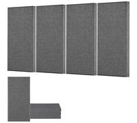 VEVOR Panneau Acoustique Mural Autocollant Insonorisant 60x30x5 cm Lot de 4 Gris