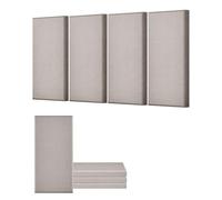 VEVOR Panneau Acoustique Mural Autocollant, Lot de 4, Panneaux Insonorisants Muraux en Fibre de Verre 60x30x5 cm, Isolation Phonique pour Home Cinéma, Studio, Bureau, Salle de Réunion, Couleur Camel