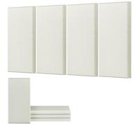 VEVOR Panneau Acoustique Mural Autocollant, Lot de 4, Panneaux Insonorisants Muraux en Fibre de Verre 60x30x5 cm, Isolation Phonique pour Maison, Home Cinéma, Studio, Bureau, Salle de Réunion, Beige