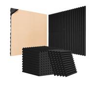 VEVOR Panneau Mousse Acoustique Adhésif pour Mur Plafond Lot de 48 30x30x2,5 cm
