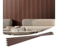 VEVOR Panneau Mural Lattes, 2450x166 mm, Panneaux Acoustiques WPC pour Mur et Plafond, Lot de 8, Effet Faux Bois, Réduction du Bruit, pour Décoration Intérieur Moderne Élégante, Couleur Teck Foncé