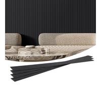 VEVOR Panneau Mural Lattes, 2450x166 mm, Panneaux Acoustiques WPC pour Mur et Plafond, Lot de 8, Effet Imitation Faux Bois, Réduction du Bruit, pour Décoration Intérieur Moderne Élégante, Noir Mat