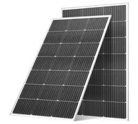 VEVOR Panneau Solaire Monocristallin 100 W Panneau Photovoltaïque 2 PCS Haut Rendement 23 % pour Hors Réseau Toit Plat Voiture Bateau Camping-car, avec Sortie MC4 Stable, Cadre Aluminium, Étanche IP65