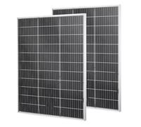 VEVOR Panneau Solaire Monocristallin 100 W x 2 Panneau Photovoltaïque Bifacial pour Hors Réseau Toit Plat Voiture Bateau Camping-car, Haut Rendement 23%, IP67, avec Sortie MC4, Cadre en Aluminium