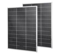 VEVOR Panneau Solaire Monocristallin 100 W x 2 Panneau Photovoltaïque Bifacial pour Hors Réseau Toit Plat Voiture Bateau Camping-car, Haut Rendement 23 %, IP67, avec Sortie MC4, Cadre en Aluminium