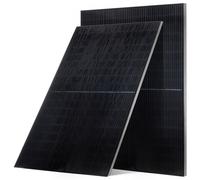 VEVOR Panneau Solaire Monocristallin 400 W Panneau Photovoltaïque 2 PCS Haut Rendement 23 % pour Hors Réseau Toit Plat Voiture Bateau Camping-car, avec Sortie MC4 Stable, Cadre Aluminium, Étanche IP65