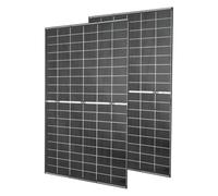 VEVOR Panneau Solaire Monocristallin 400 W x 2 Panneau Photovoltaïque Bifacial pour Hors Réseau Toit Plat Voiture Bateau Camping-car, Haut Rendement 24%, IP65, avec Sortie MC4, Cadre en Aluminium