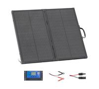 VEVOR Panneau Solaire Portable 100 W Chargeur Solaire Pliable Monocristallin à Cadre pour Camping, Randonnée, Camping-car, Type N 16BB, Haut Rendement 24%, IP67, avec Contrôleur PWM 30 A, Sortie MC4