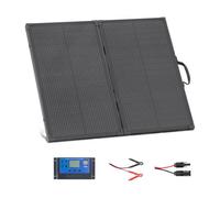 VEVOR Panneau Solaire Portable 100 W Chargeur Solaire Pliable Monocristallin à Cadre pour Camping, Randonnée, Camping-car, Type N 16BB, Haut Rendement 24 %, IP67, avec Contrôleur PWM 30 A, Sortie MC4