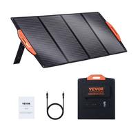 VEVOR Panneau Solaire Portable 120 W Chargeur Solaire Pliable Monocristallin ETFE Efficacité de Conversion 23% avec Type C, 18 V CC, Port USB QC3.0, Étanche IP67 pour Maison, Randonnée, Camping-car
