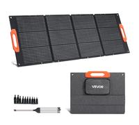 VEVOR Panneau Solaire Portable 150 W Chargeur Solaire Pliable Monocristallin ETFE pour Station Alimentation Camping Randonnée avec Sortie MC4, Port USB QC 3.0 Type-C Adaptateur CC 10 en 1 Étanche IP67