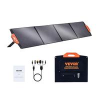 VEVOR Panneau Solaire Portable 200 W Chargeur Solaire Pliable Monocristallin ETFE Efficacité de Conversion 23 % avec Sortie MC4, Étanche IP67 pour Station Alimentation, Randonnée, Camping, Hors-réseau