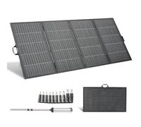 VEVOR Panneau Solaire Portable 400 W Chargeur Solaire Pliable Monocristallin à Cadre pour Stations Alimentation, Camping, Randonnées, Type N 16BB, Rendement 24%, IP67, avec Sortie MC4, Adaptateur CC