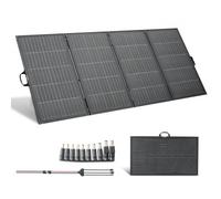VEVOR Panneau Solaire Portable 400 W Chargeur Solaire Pliable Monocristallin à Cadre pour Stations Alimentation, Camping, Randonnées, Type N 16BB, Rendement 24 %, IP67, avec Sortie MC4, Adaptateur CC