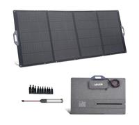 VEVOR Panneau Solaire Portable 400 W Chargeur Solaire Pliable Monocristallin pour Stations d'Alimentation, Camping, Randonnée, Haut Rendement 24 %, avec Sortie MC4, Adaptateur CC 10 en 1, Étanche IP67
