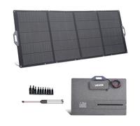 VEVOR Panneau Solaire Portable 400 W Chargeur Solaire Pliable Monocristallin pour Stations d'Alimentation, Camping, Randonnée, Haut Rendement 24%, avec Sortie MC4, Adaptateur CC 10 en 1, Étanche IP67