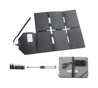 VEVOR Panneau Solaire Portable 60 W Chargeur Solaire Pliable Monocristallin Type N 16BB pour Stations d'Alimentation, Camping, Randonnée, Haut Rendement 24%, avec Sortie MC4, Ports USB-C, USB-A et CC